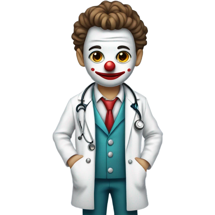 young doctor clown upset emoji