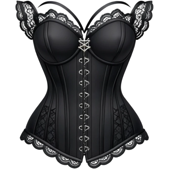 gothic lace corset black emoji