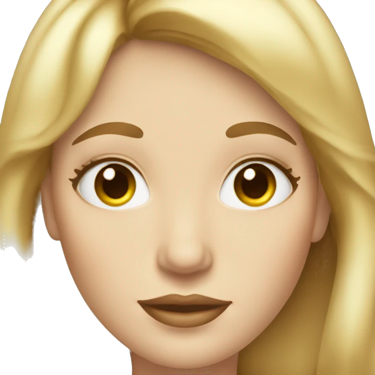 White women with vintage bangs and long golden hair emoji