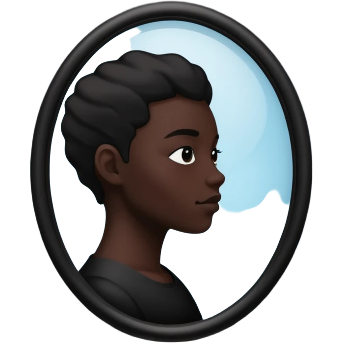 silhouette looking into a mirror emoji