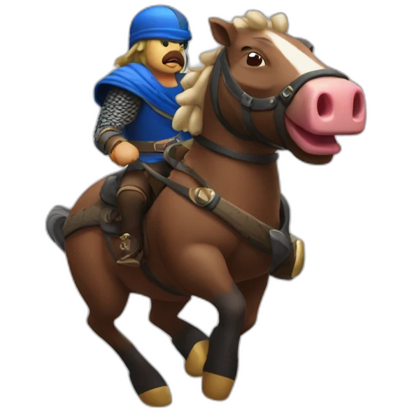 hog-rider-clash-royAL WITH BLACK HEAD emoji