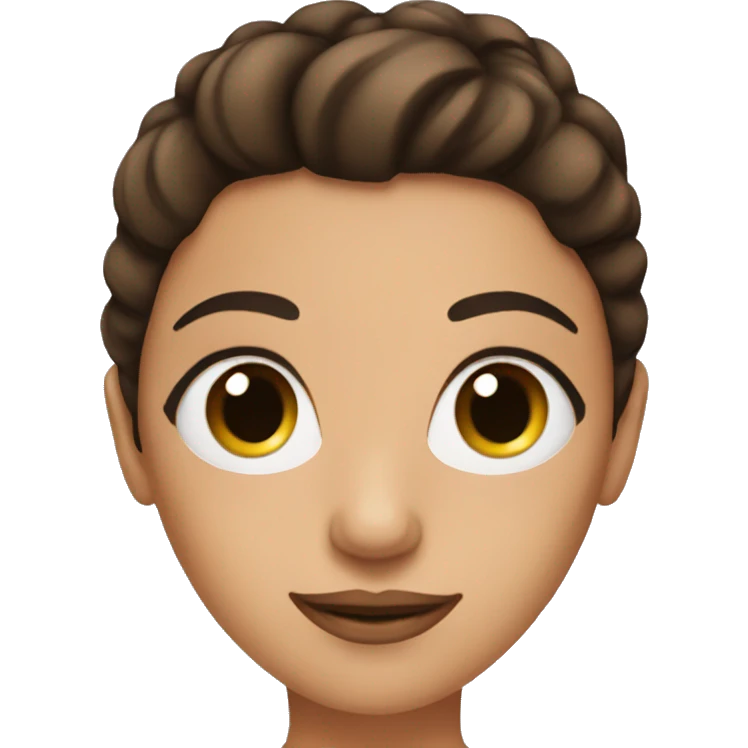 Brunette lady with big bushy eyebrows  emoji