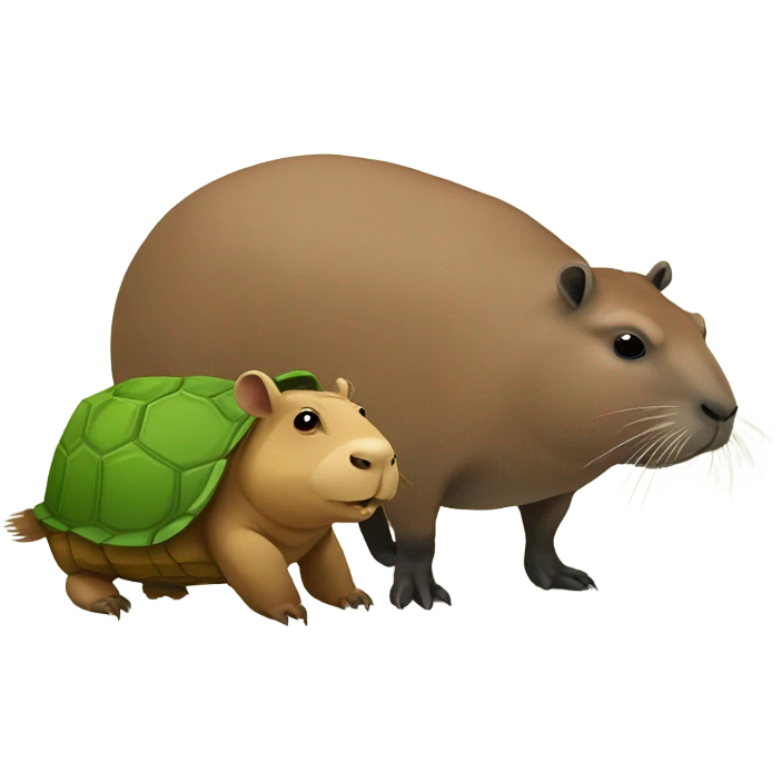 Capybara and turtle emoji