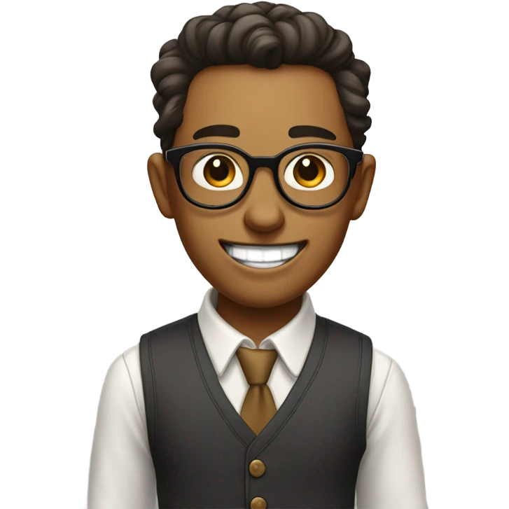 Nerd with glasses and buck teeth emoji