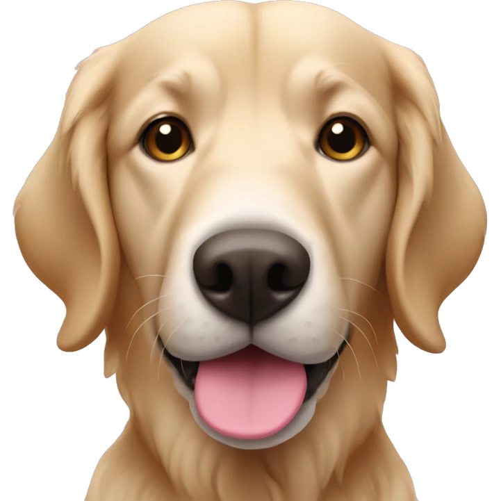 Retriever with a pink nose  emoji