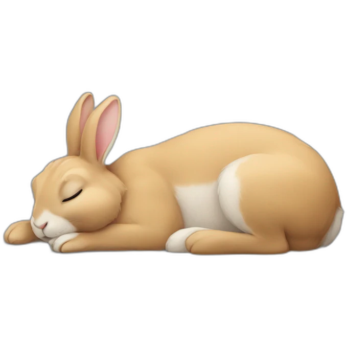 Rabbit sleeping emoji