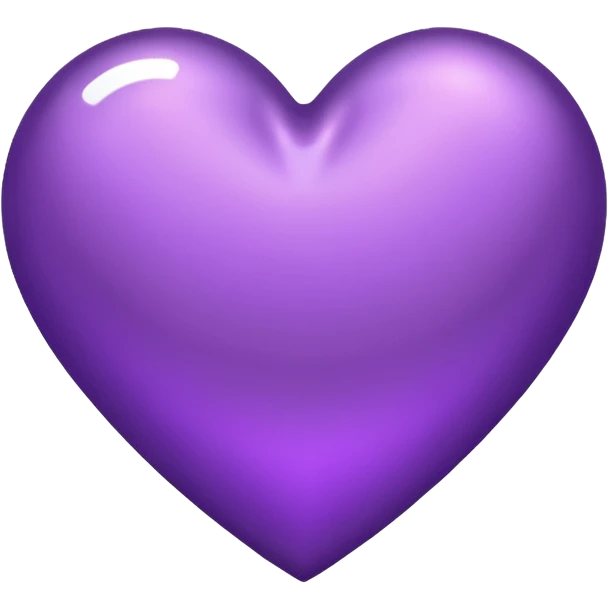 heart with a metallic purple finish emoji