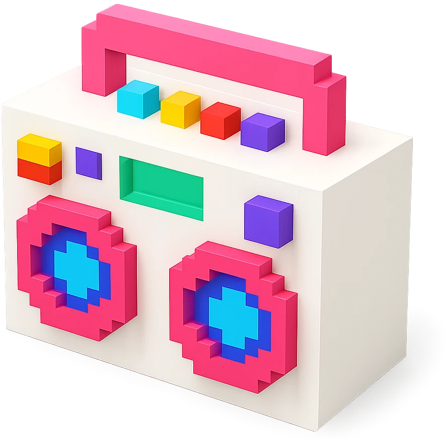 white boombox emoji