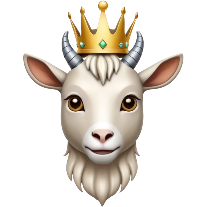 Robotic Goat w/ a kings crown on emoji