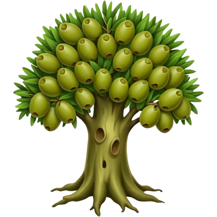 Árbol de aceitunas con ramas de olivo emoji