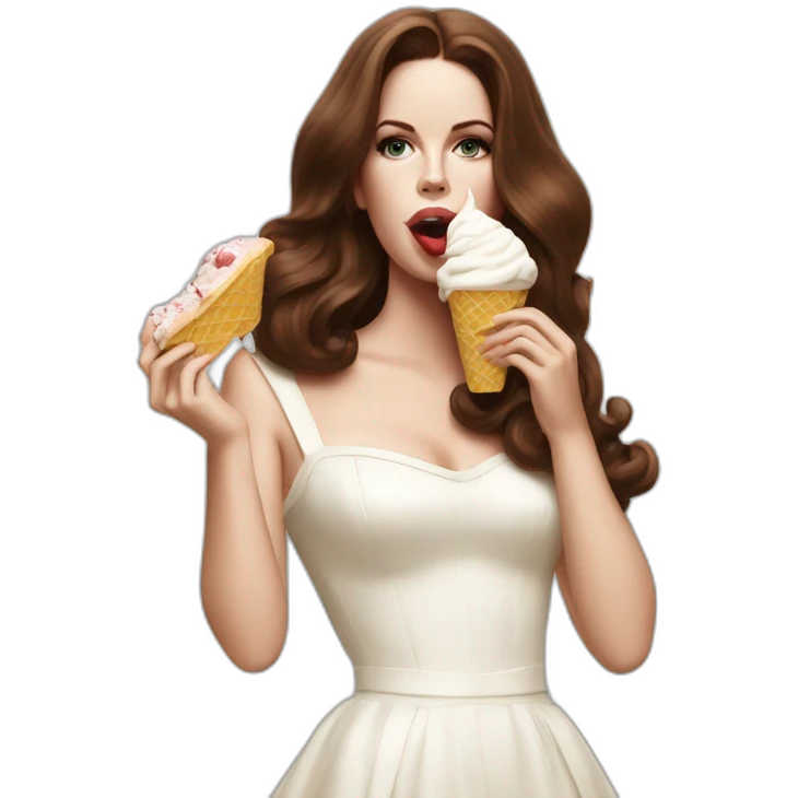 Lana del rey eating icecream emoji