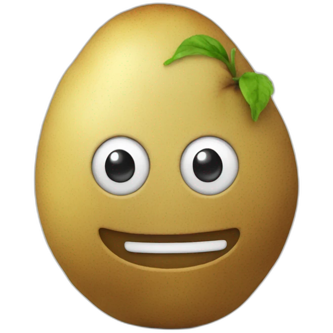 a potatoe coding in a computer emoji