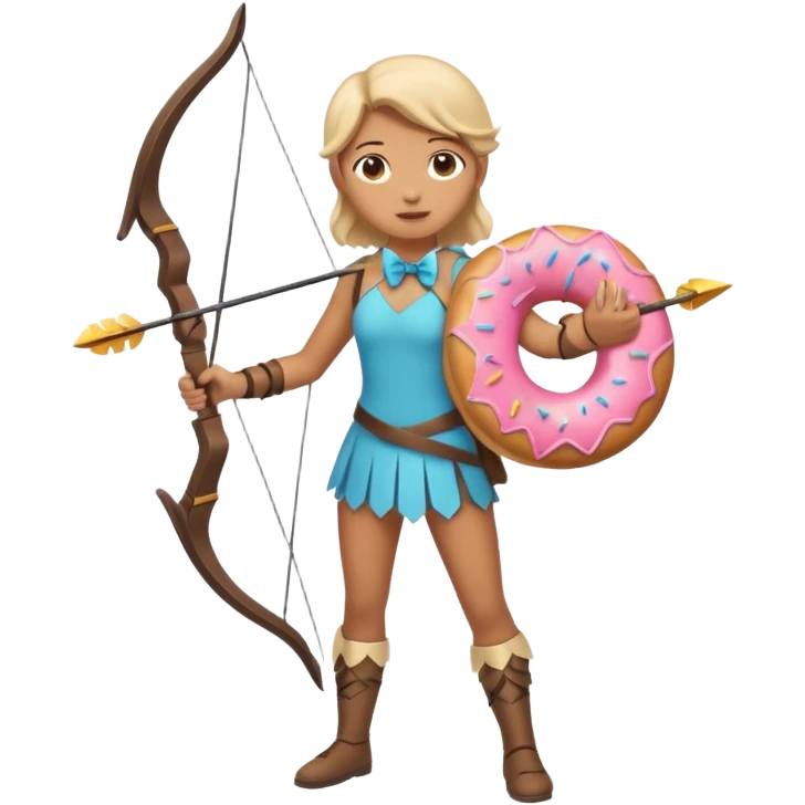Donut Archer full body the bow is donut  emoji