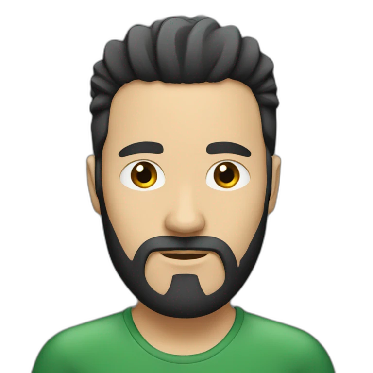 white-man-with-black-hair-mohawk-and-long-black-beard emoji