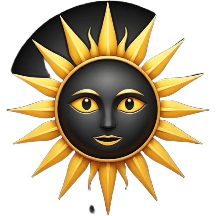 Gothic sun without face emoji