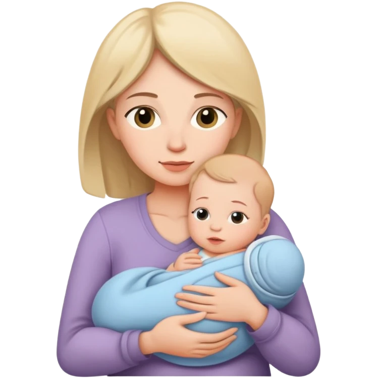 mae com recem nascido emoji