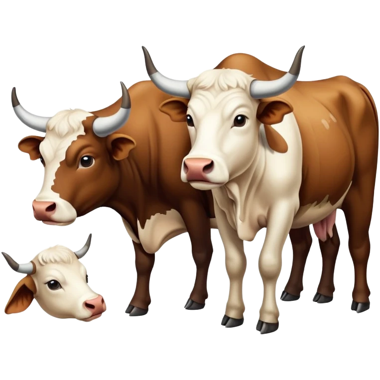 many oxen in a group emoji