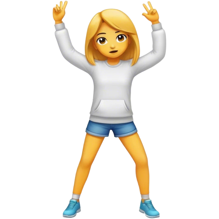 a girl dabbing emoji