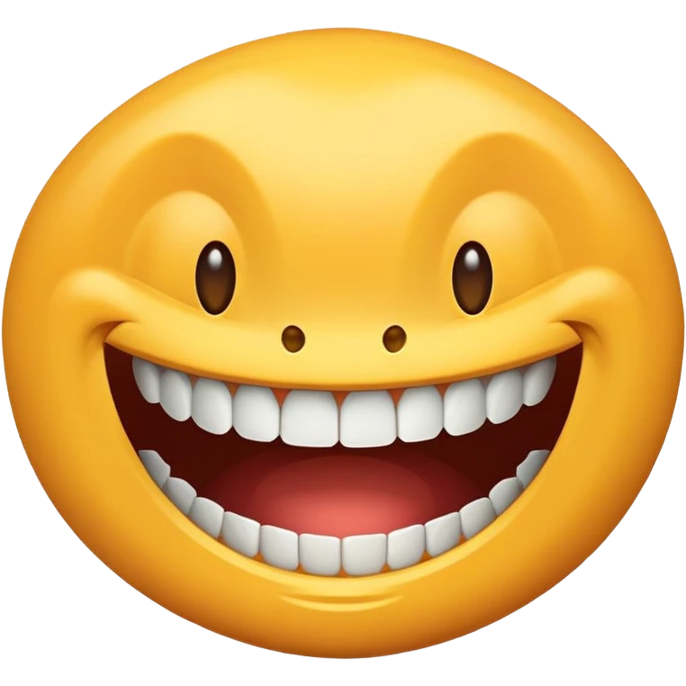 A funny grin emoji