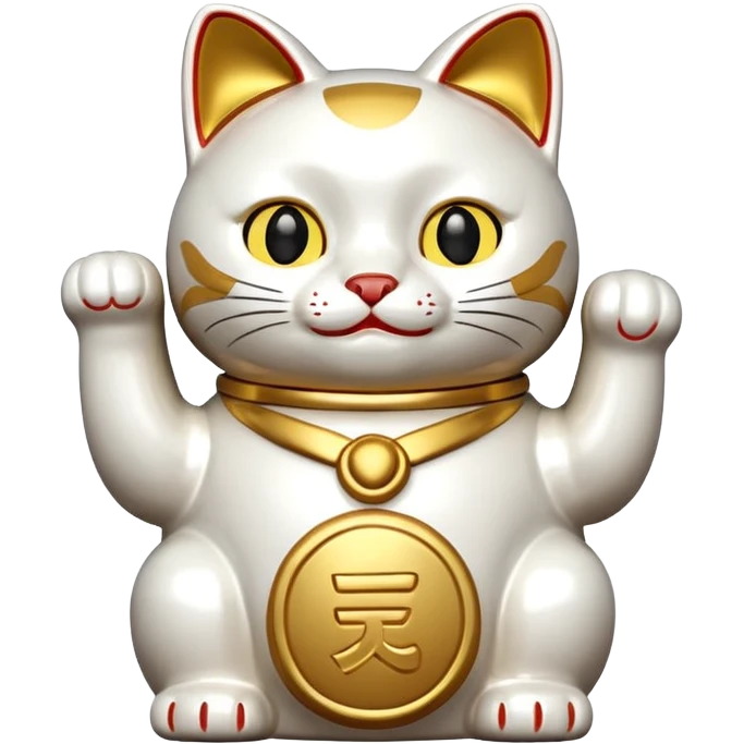 Classic lucky cat emoji
