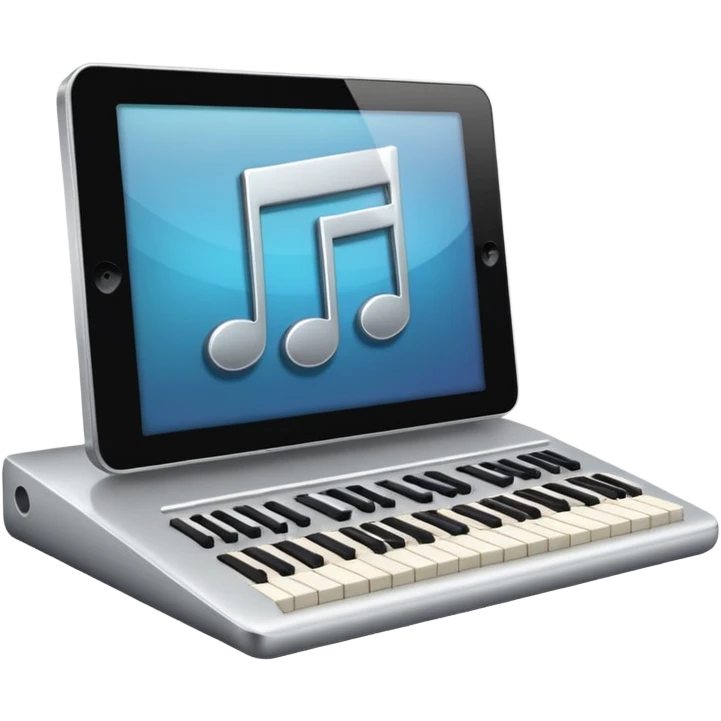 a computer play music emoji