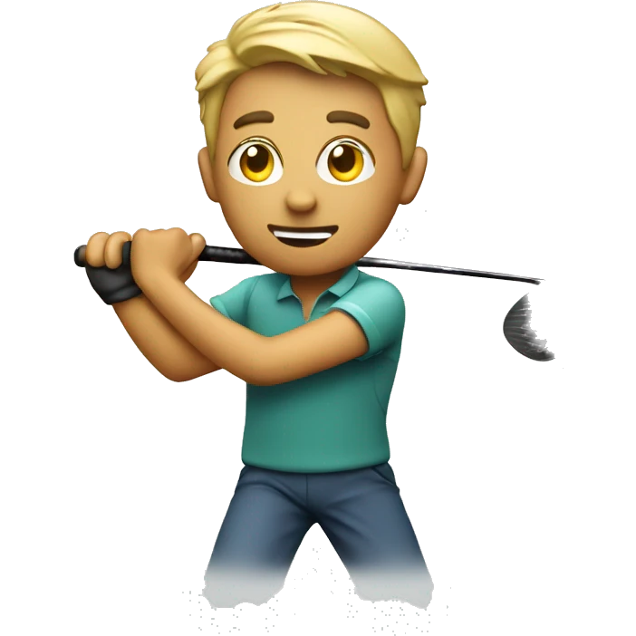 Golfer throwing club emoji