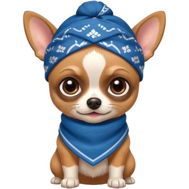 Little and cute chihuahua wearing like a cholo  emoji