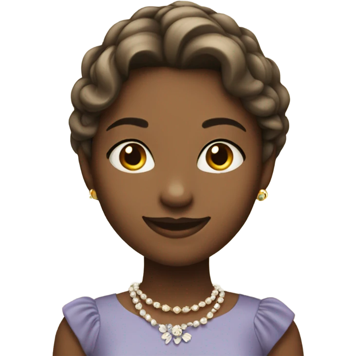 smiling girl in elegant dress emoji
