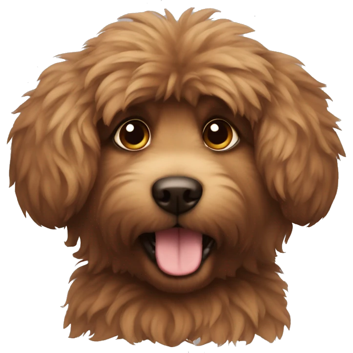 Brown fluffy furry dog emoji