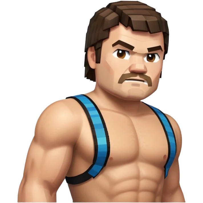 jack black as steve from minecraft emoji