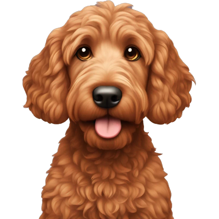 Red goldendoodle emoji