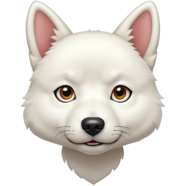 White Jindo dog has shrap face line emoji