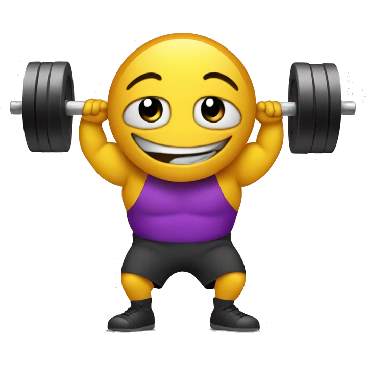 Bug lifting weights emoji