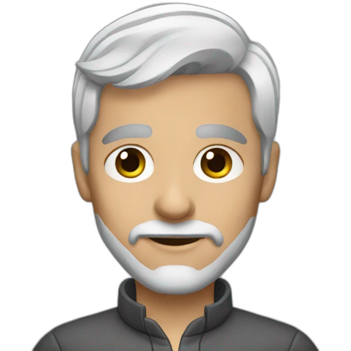 European designer with gray hair emoji