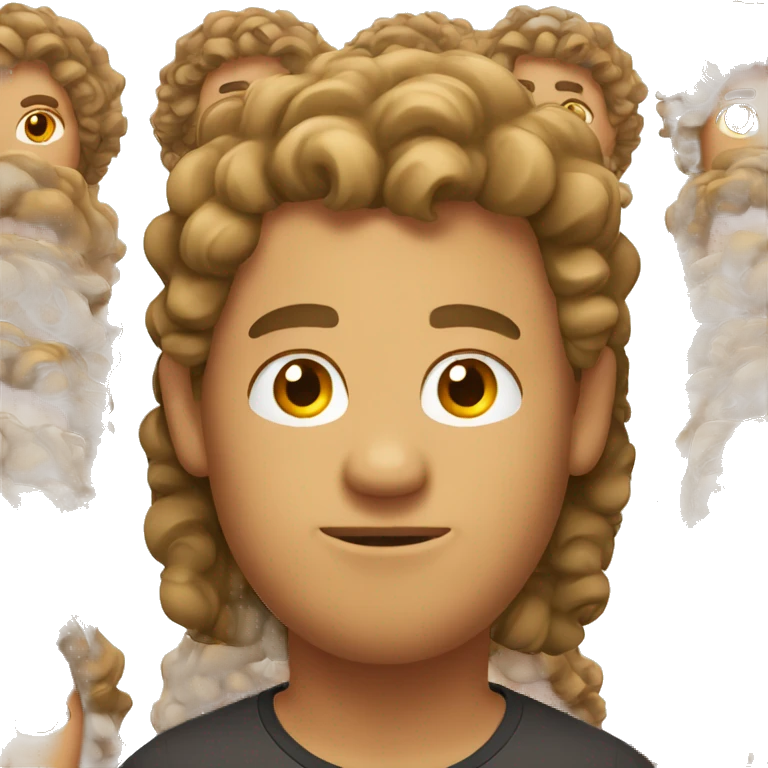 fat tan guy with curls emoji