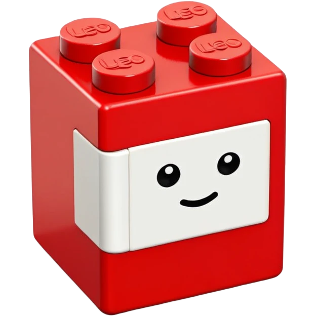 simple lego building block emoji