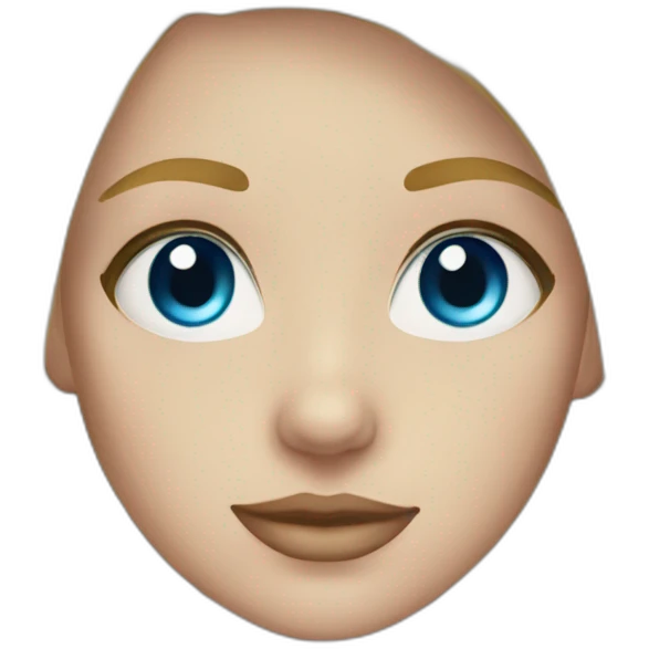  blonde hair blue eye girl emoji