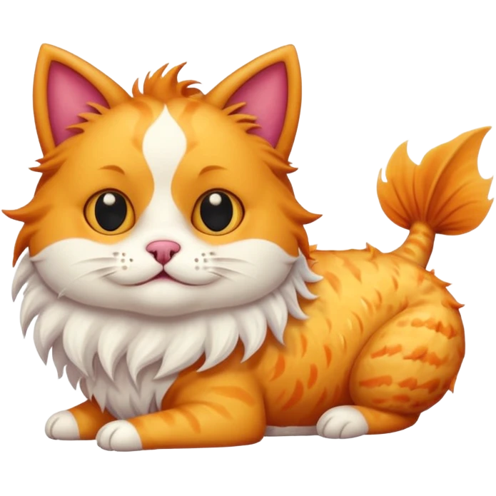 Cat plus a horned fish dog emoji