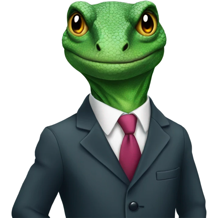 lizard in a suit  emoji