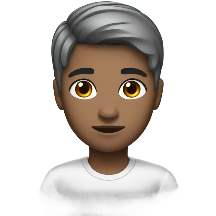 short hairstyle shaved temples oval face black eyes black hair with gray hair emoji