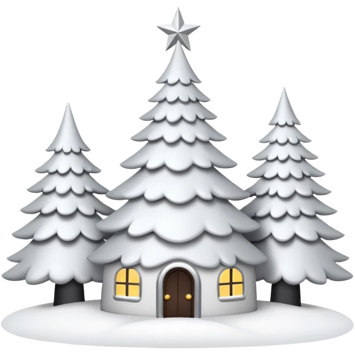 make it aesthetic white christmas decore like its from pinterest emoji