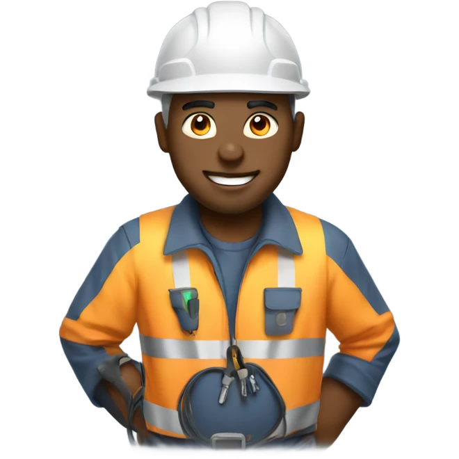 electrician with power emoji