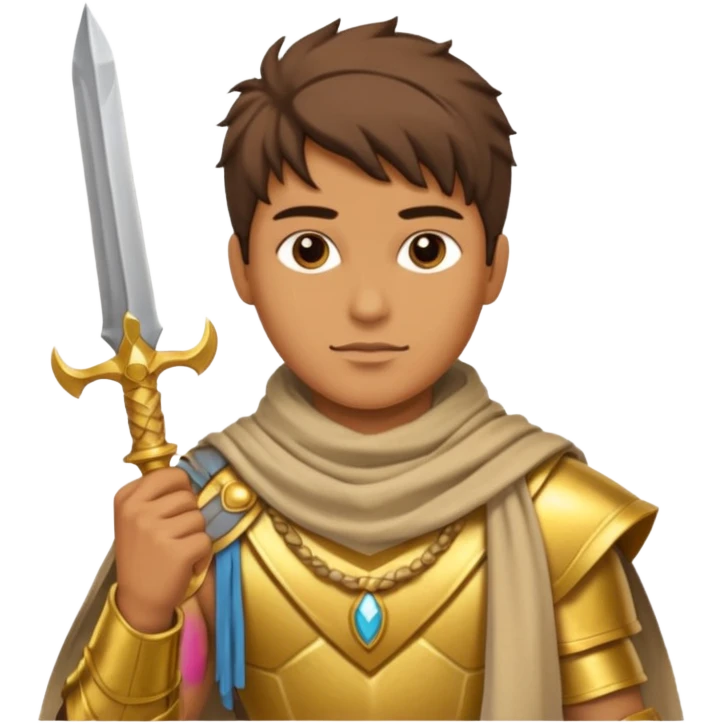 Desert Prince – sand scarf , gold dagger, Golden Princes. emoji