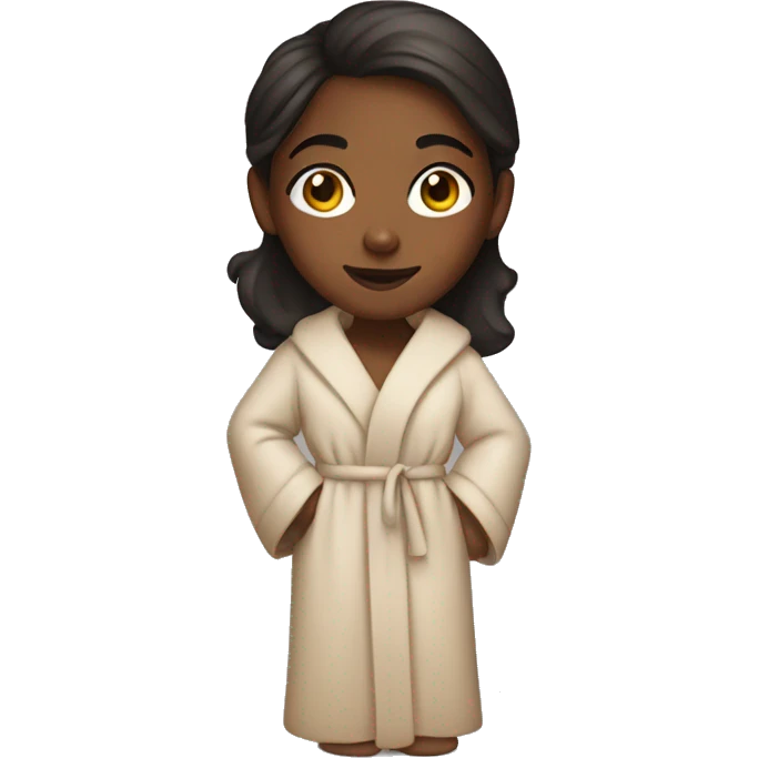 brown skin girl in a robe emoji