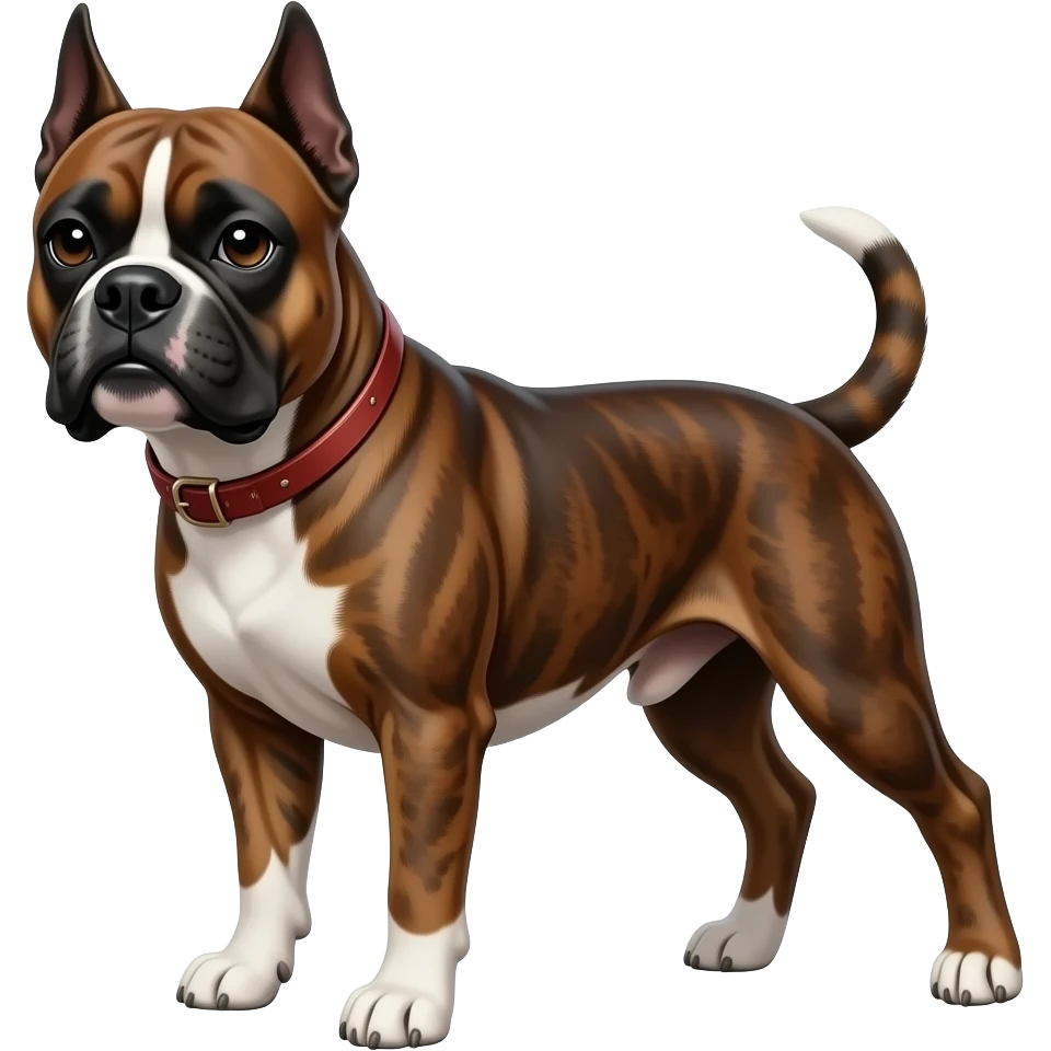 pitbull boxer brindle black emoji