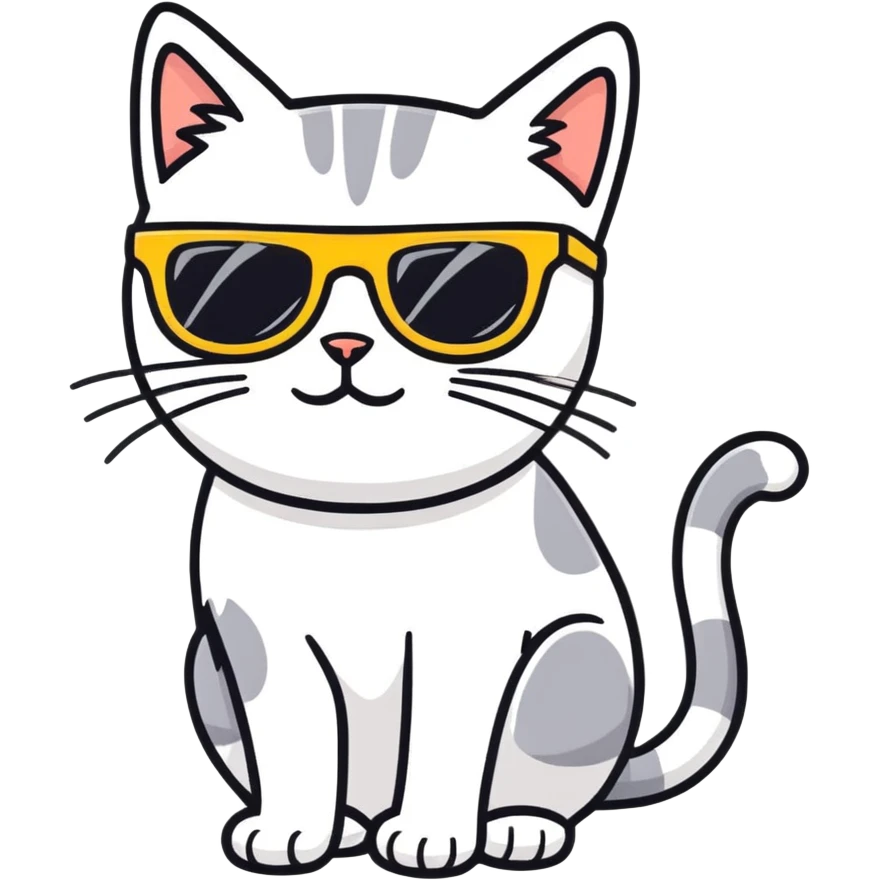 Cat with sunglasses emoji