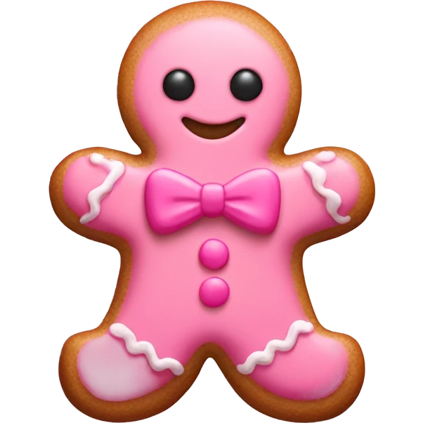 Pink gingerbread  emoji
