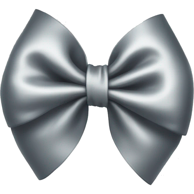 grey satin bow emoji