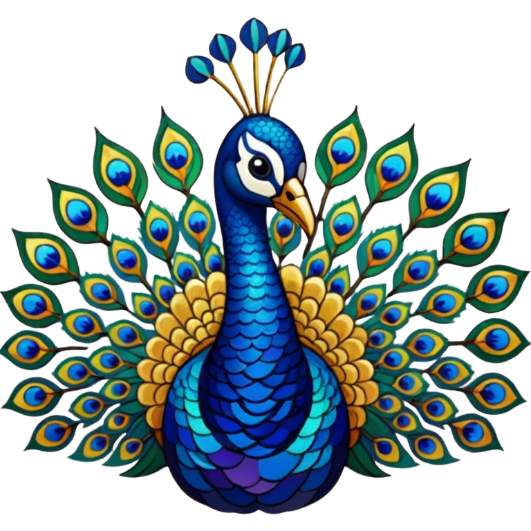 Stained glass peacock  emoji