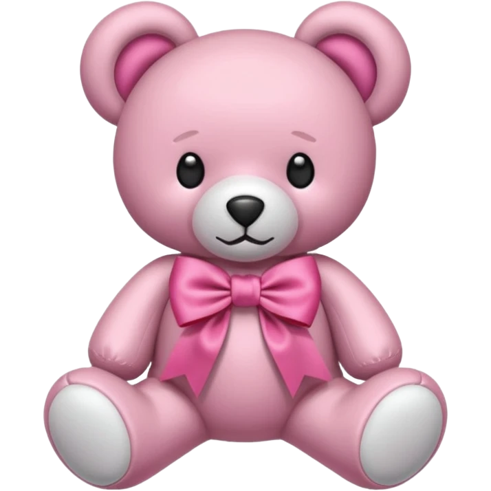 pink bow + teddy bear emoji